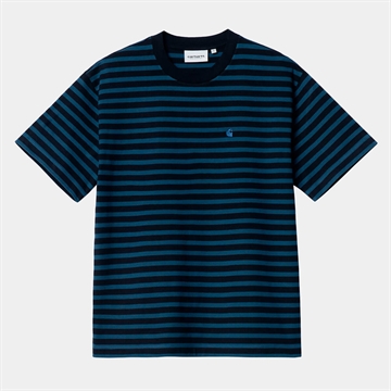 Carhartt WIP T-shirt Seidler W Black/Squid Stripe